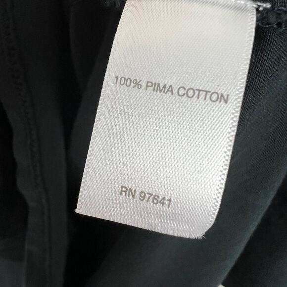 J. Jill Pure Jill XS Scoop-Neck Elliptical Tee Black Short Sleeves Pima Cotton - Picture 6 of 6